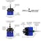 Drill Brush Power Scrubber By Useful Products 7 in W 5 in L Brush, Blue B-542OMS-2L-QC-DB - alternate 7